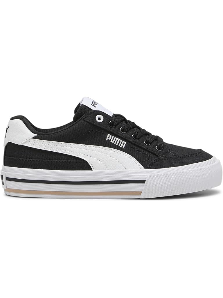 Black PUMA Kids Puma Kids Court Classic Vulc Faux Suede Sneakers (Big Kid)