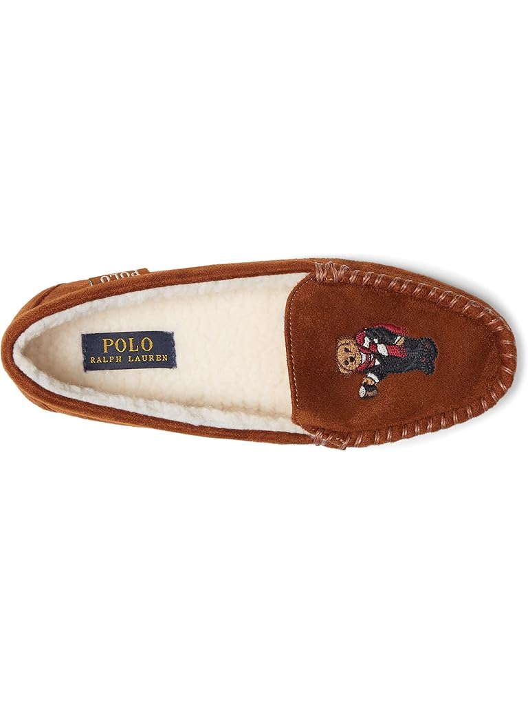 Brown Polo Ralph Lauren Dezi Bear Moccasin Slipper