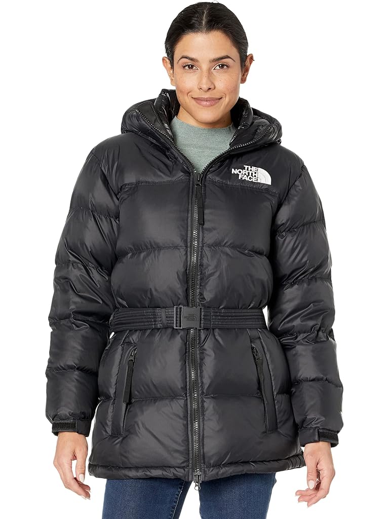 Black The North Face Nuptse Belted Mid Jacket