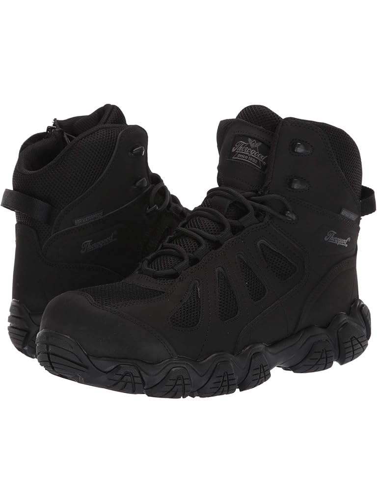 Black Thorogood 6" Crosstrex Side Zip Waterproof Comp Toe