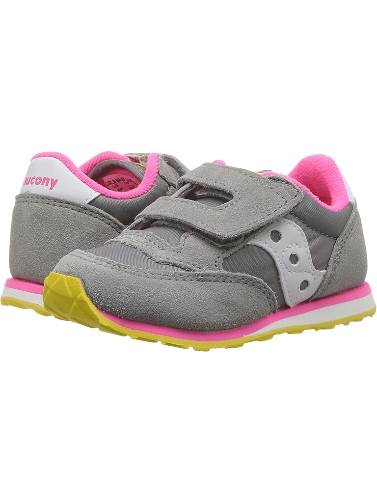 Gray Saucony Kids Saucony Originals Kids Jazz Hook & Loop Sneaker(Toddler/Little Kid)