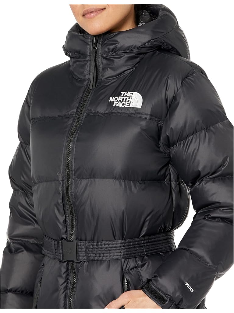 Black The North Face Nuptse Belted Mid Jacket