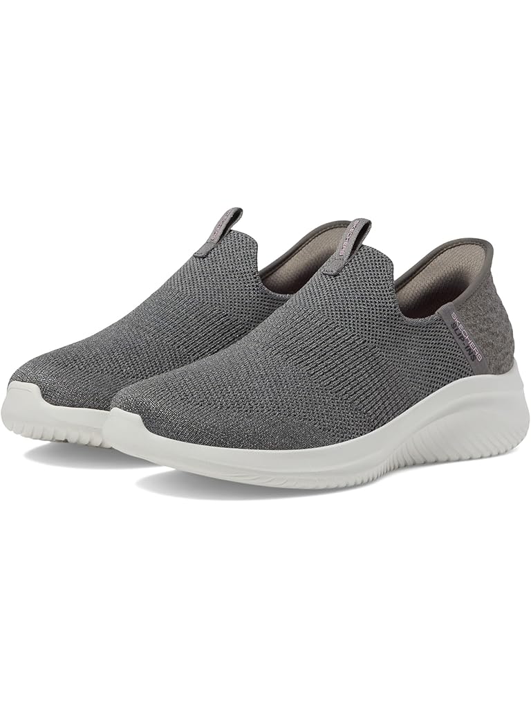 Gray SKECHERS Ultra Flex 3.0 - Smooth Step Hands Free Slip-Ins